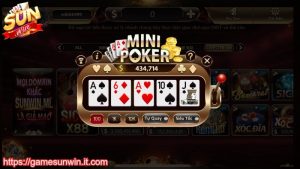 Mini poker Sunwin với cách chơi độc đáo
