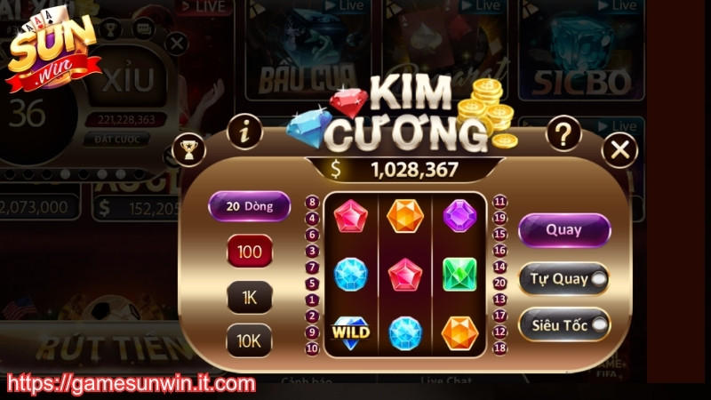 MInigame kim cương Sunwin dành cho team mê kho báu