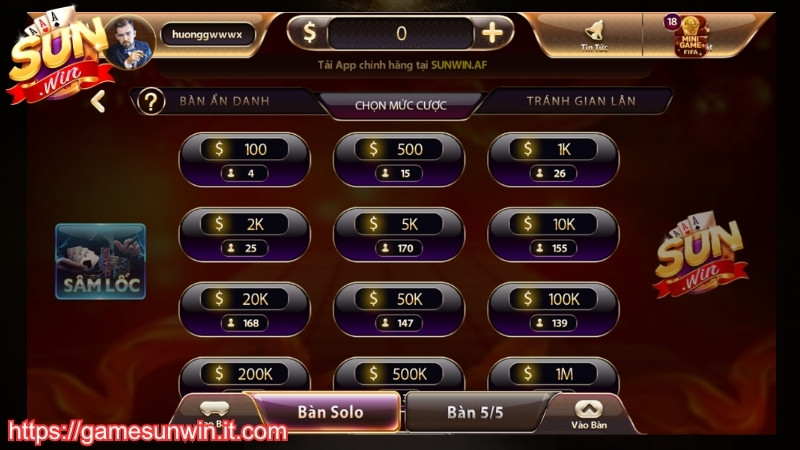 Sâm lốc là tựa game bài mới mẻ tại Sunwin